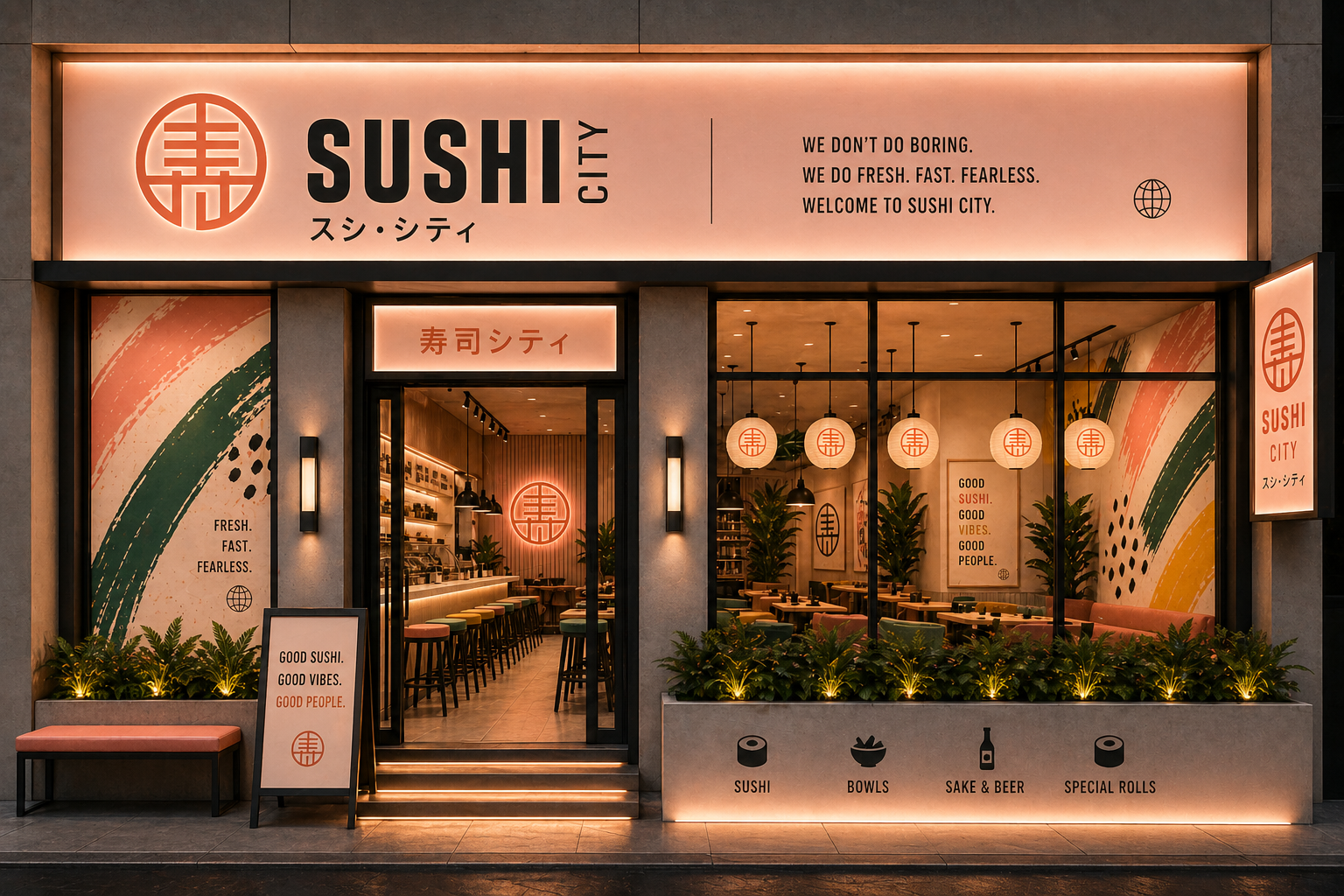 Sushi City storefront